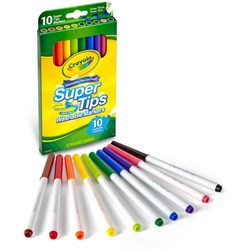 CRAYOLA MKR SUPERTIPS 10'S
