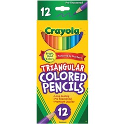 CRAYOLA TRIANGULAR COLOUR PENCILS SLIM VERSION