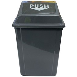 CLEANLINK RUBBISH BIN With Bullet Lid 25Litres Grey