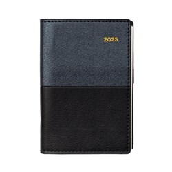 COLLINS VANESSA POCKET DIARY 125x80mm Week to Opening Black