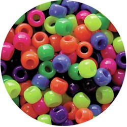 PONY BEADS NEON MULTI MIX PBN1600