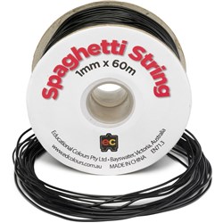 SPAGHETTI STRING 1MM X 60M BLACK