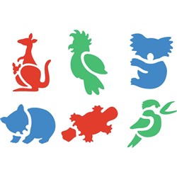 STENCIL AUSTRALIAN ANIMALS SET 1