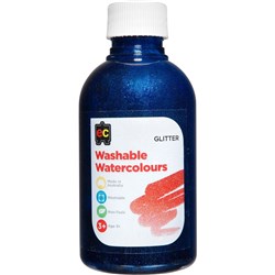 WASHABLE GLITTER WATERCOLOUR BLUE 250ML