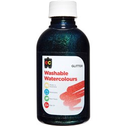 WASHABLE GLITTER WATERCOLOUR BLACK 250ML