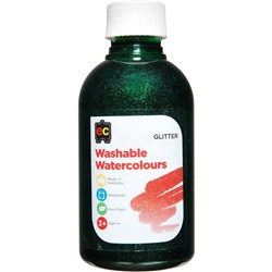 WASHABLE GLITTER WATERCOLOUR GREEN 250ML