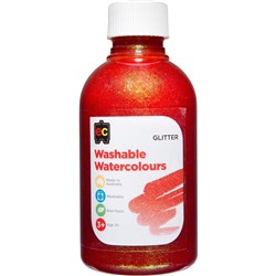 WASHABLE GLITTER WATERCOLOUR ORANGE 250ML