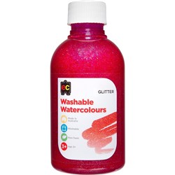WASHABLE GLITTER WATER COLOUR PINK 250ML