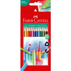 FABER TRIANGULAR COLOUR PENCILS 12'S