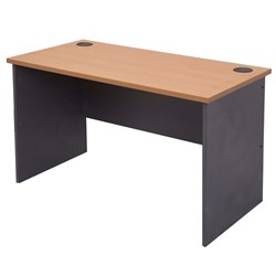 Rapidline Melamine Open Desk 1200mmWx600mmD Beech and Ironstone