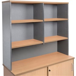 Rapid Worker Desk Hutch 1070Hx1200Wx315D 4 Shelves Beech & Ironstone