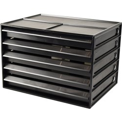 DOCUMENT CABINET RECYCLED 5 Drawer Black