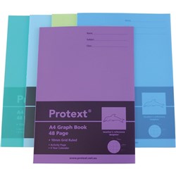 Protext PP EX BOOK 10MM GRAPH A4 48 PAGE