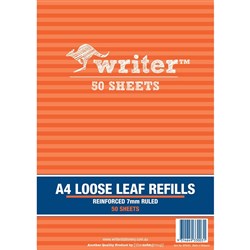 Refill A4 7mm Ruled 50 Pack