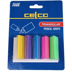 CELCO PENCIL GRIPS CARD 5 Assorted Colours Pk5