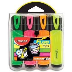 Maped Highlighter Wlt 4 Yellow Green Pink Orange