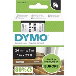 DYMO D1 24mm x 7m - BLACK ON WHITE