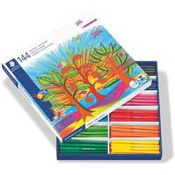 STAEDTLER FIBRE TIPPED MARKER Noris Club Asstd PK144
