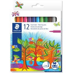 STAEDTLER FIBRE TIPPED MARKER Noris Club Asstd Wlt12