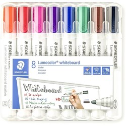 STAEDTLER 351 LUMOCOLOUR Whiteboard Marker Assorted Bullet Tip 8