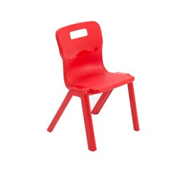 TITAN EDUCATION 4 LEG CHAIR 310mm High Red