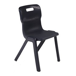 Titan Education 4 Leg Chair Charcoal 380mm High