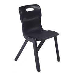 Titan Education 4 Leg Chair Charcoal 460mm High