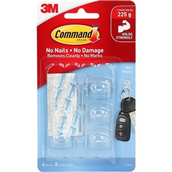 Command Clear Hooks 17006CLR Pack 6
