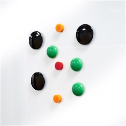 MAGNETIC BUTTONS 20MM White Pack 10
