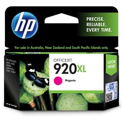 HP #920XL INKJET CARTRIDGE CD973AA, Magenta