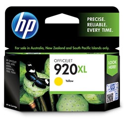 HP #920XL INKJET CARTRIDGE CD974AA, Yellow