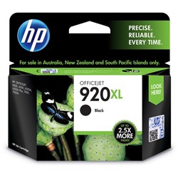 HP #920XL INKJET CARTRIDGE CD975AA, Black