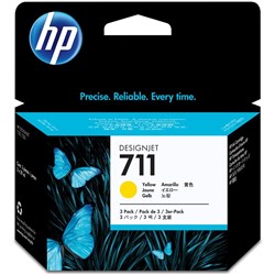 HP 711 29ml INK CARTRIDGE Yellow 3 PK