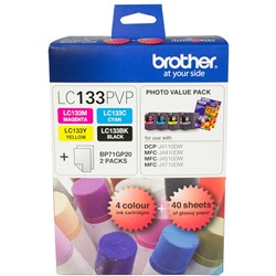 BROTHER LC133PVP VALUE PACK Black, Cyan, Magenta, Yellow