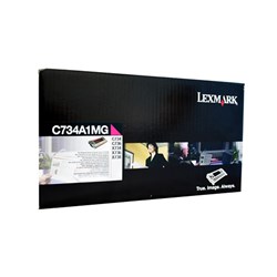 LEXMARK C734A1MG TONER CART Prebate, Magenta