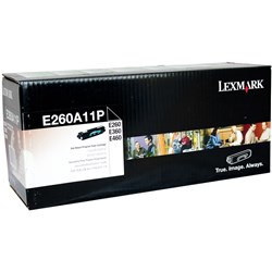 LEXMARK E260A11P TONER CART Prebate, Black