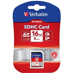 VERBATIM SDHC MEMORY CARD 16GB (CLA