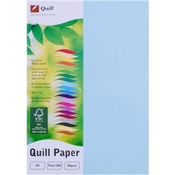 QUILL XL MULTIOFFICE PAPER A4 80gsm Powder Blue Pack of 500