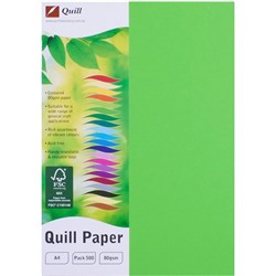 QUILL XL MULTIOFFICE PAPER A4 80gsm Lime Pack of 500
