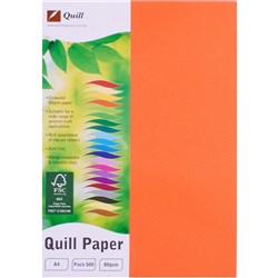 QUILL XL MULTIOFFICE PAPER A4 80gsm Orange Pack of 500