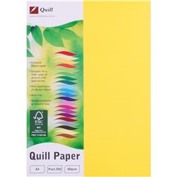 QUILL XL MULTIOFFICE PAPER A4 80gsm Lemon Pack of 500
