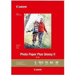CANON PHOTO PAPER PLUS GLOSSY PP301A4 A4 20Shts 265gsm Pack of 20