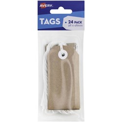 AVERY TAG-IT DURABLE TABS Shipping Tag Brown Kraft Size 3 Pack of 24