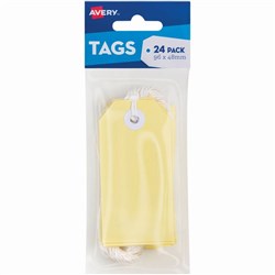 AVERY TAG-IT DURABLE TABS Shipping Tag Pastel Yellow Size 3 Pack of 24