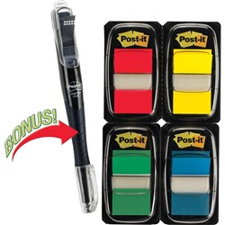 POST-IT 680-RYBGVA FLAGS Value Pack 50 Red Yellow Green Blue Pack of 200