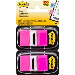 POST IT FLAG BRIGHT PINK TWIN PACK