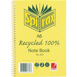 SPIRAX 813 RECYCLED NOTEBOOK A6 100 PAGE