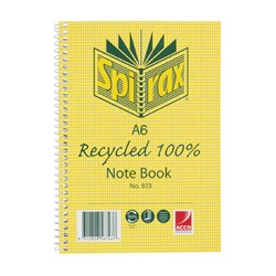 SPIRAX 813 RECYCLED NOTEBOOK A6 100 PAGE