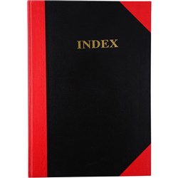 A4 Black Cover Note Book Indexed 100 Leaf Ruled