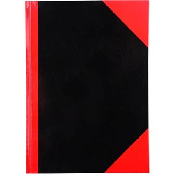 RED AND BLACK NOTEBOOK Gloss Cover A4 100 Leaf Cumberland 56519